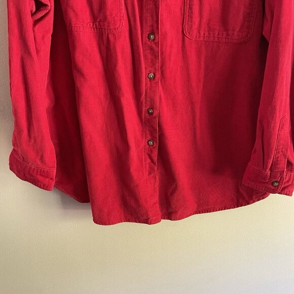 Disney Woman Plus Sz 22W/24W Winne/Tigger Red Corduroy Long Sleeve Button Up Top - Picture 2 of 10